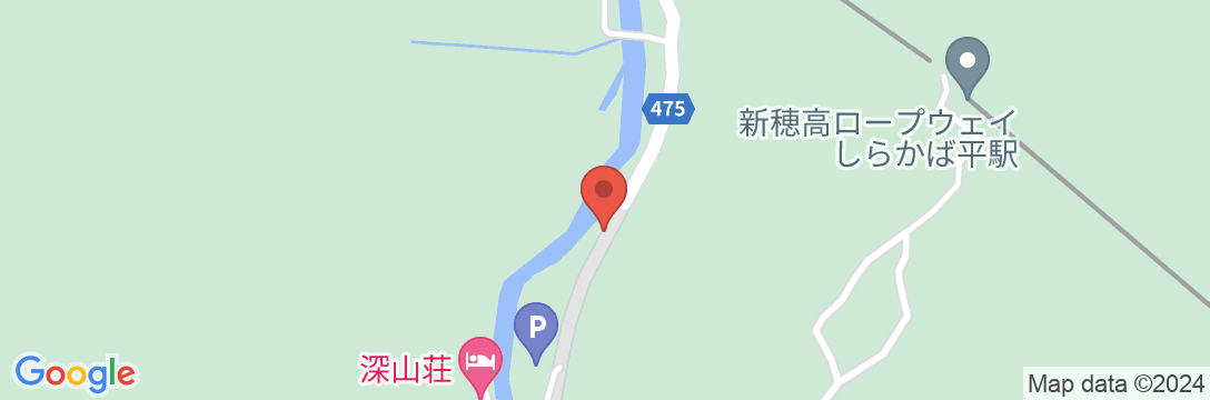 新穂高温泉 深山荘の地図