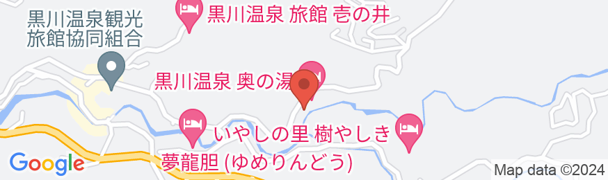 黒川温泉 旅館 奥の湯の地図