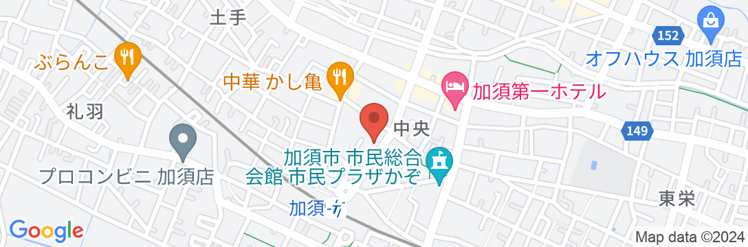 加須センターホテルの地図