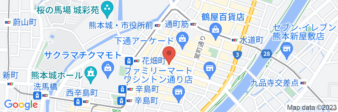 ホテルサンルート熊本の地図