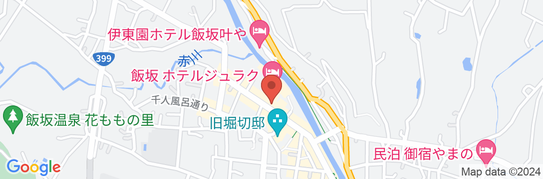 飯坂温泉 飯坂ホテルジュラクの地図