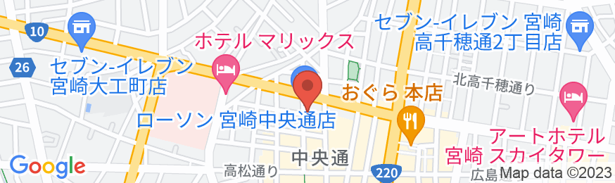 東横INN宮崎中央通の地図