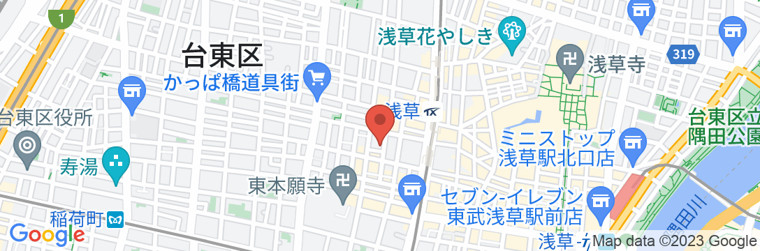 浅草旅館 東海荘の地図