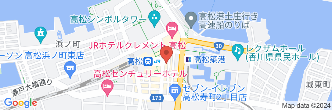 高松パールホテルの地図
