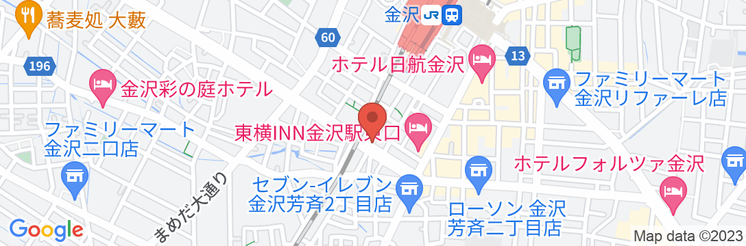 ホテルルートイン金沢駅前の地図