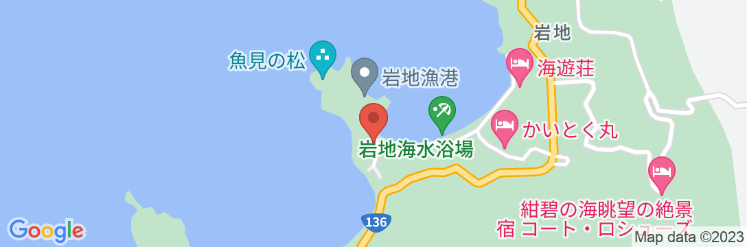 岩地温泉 温泉民宿 海光苑の地図