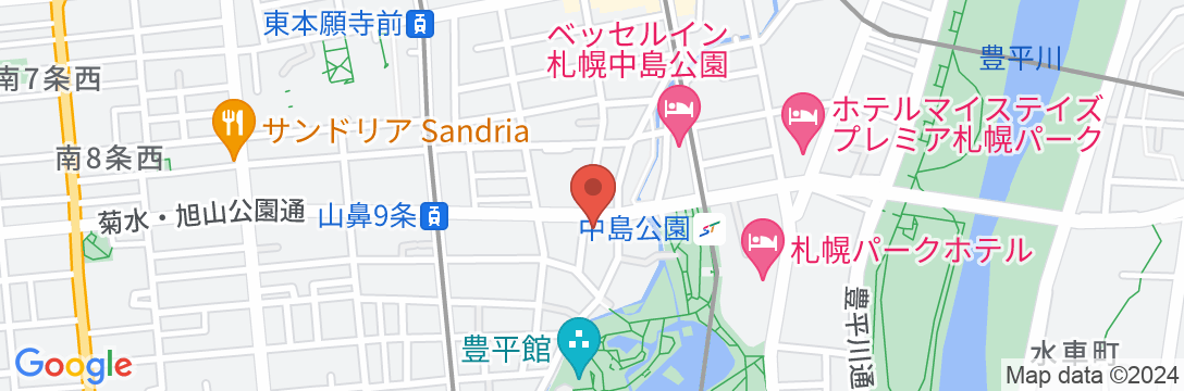 ホテルビスタ札幌 中島公園の地図