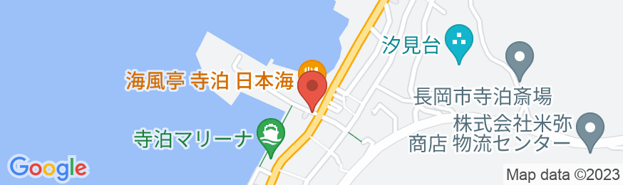 かにと活魚料理の宿 海風亭 寺泊 日本海の地図