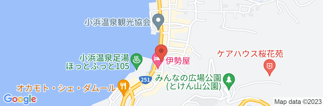 小浜温泉 くつろぎの宿 旅館山田屋の地図