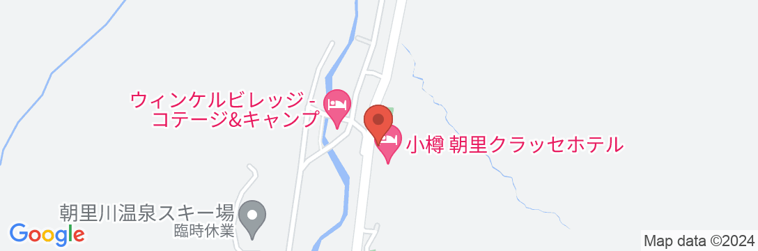 朝里川温泉 小樽朝里クラッセホテルの地図