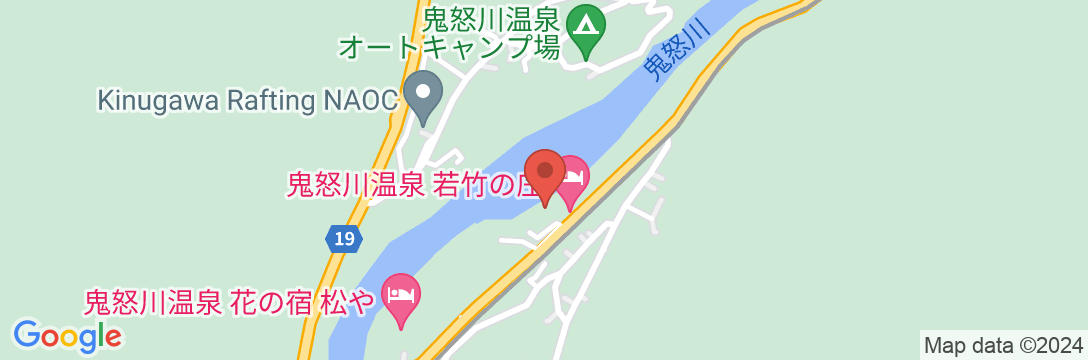 鬼怒川温泉 若竹の庄 別邸笹音の地図