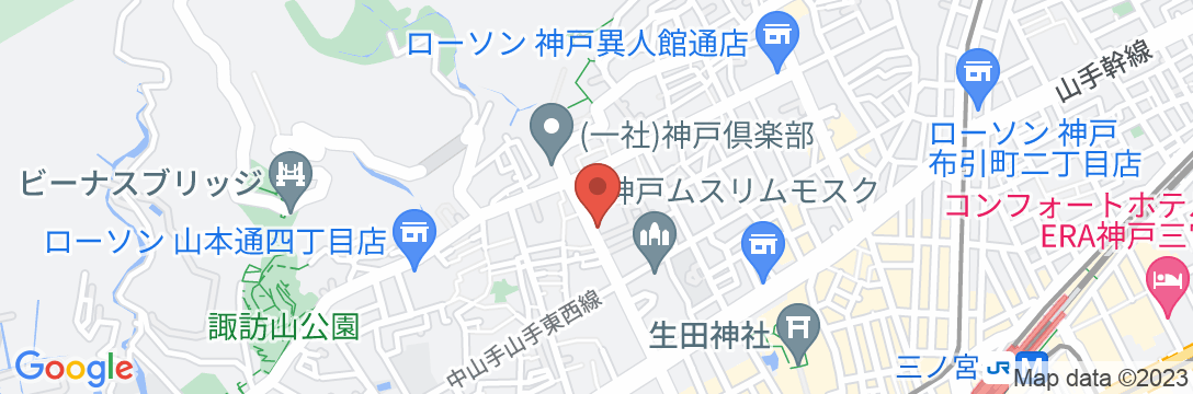 神戸北野ホテルの地図