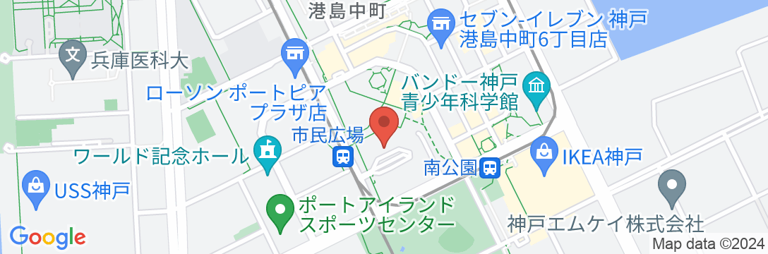 神戸ポートピアホテルの地図