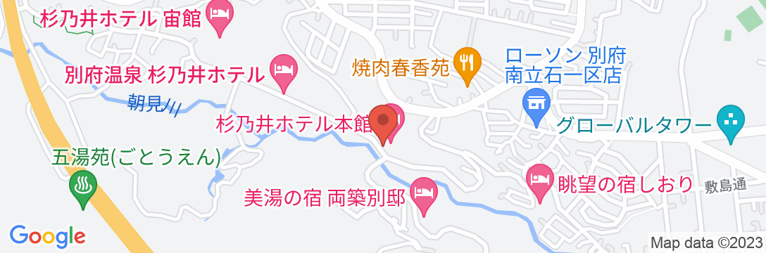 別府温泉 杉乃井ホテル(ORIXHOTELS&RESORTS)の地図