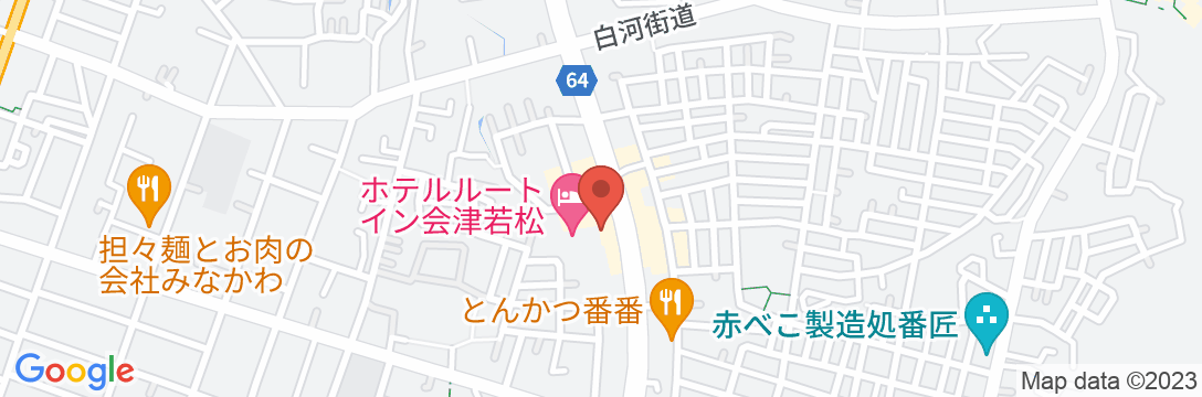 ホテルルートイン会津若松の地図