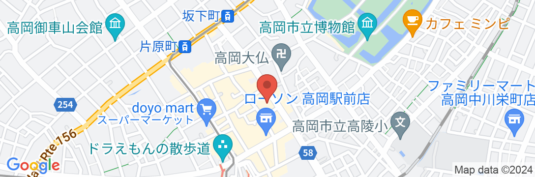ホテルニューオータニ高岡の地図