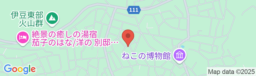 伊豆高原温泉 全室露天風呂付の宿 e,ここ地宿 風曜日の地図