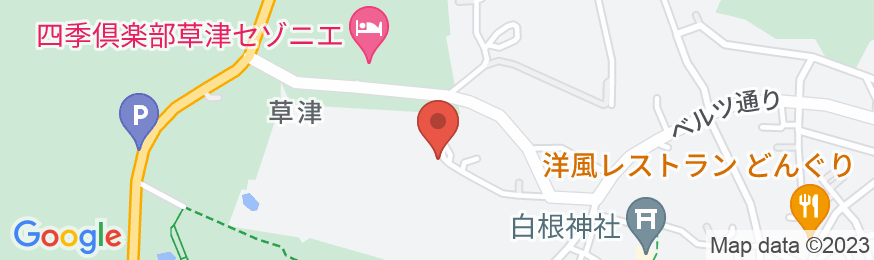 草津温泉 天狗山ペンション・トークの地図