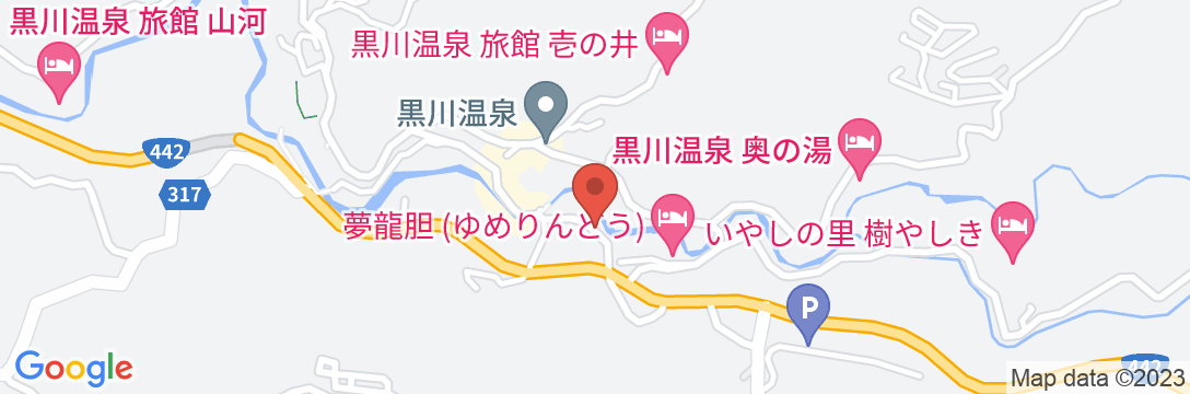 黒川温泉 いこい旅館の地図