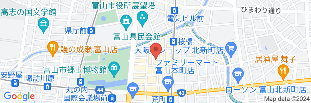 富山タウンホテルの地図