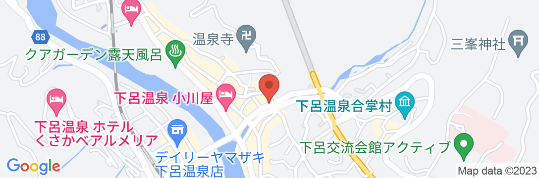 下呂温泉 下呂ロイヤルホテル雅亭の地図