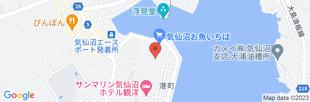 気仙沼プラザホテルの地図