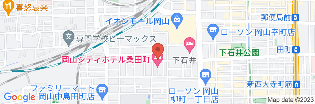 岡山シティホテル桑田町の地図