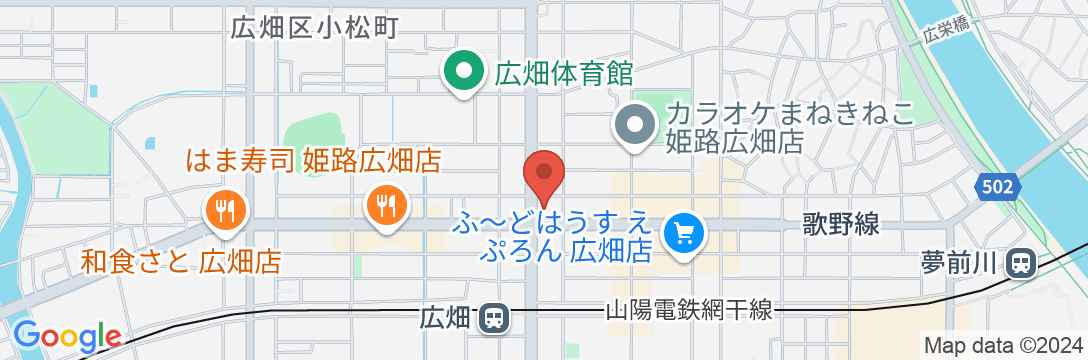 ビジネスホテル くろがね旅館の地図