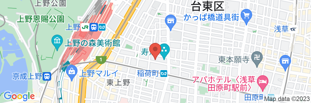 ホテルマイステイズ上野イーストの地図