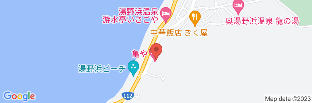 湯野浜温泉 亀やの地図