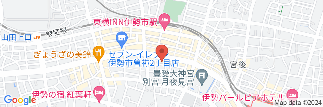 伊勢戸田家 料庵の地図