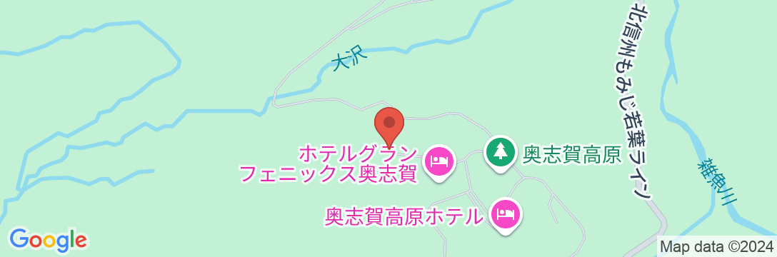 奥志賀高原ブルーエの地図