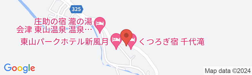 会津東山温泉 くつろぎ宿 千代滝の地図