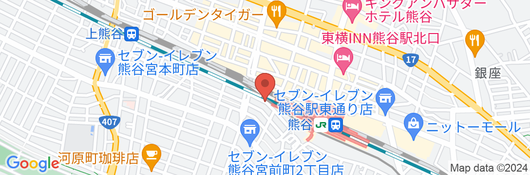熊谷ロイヤルホテルすずきの地図