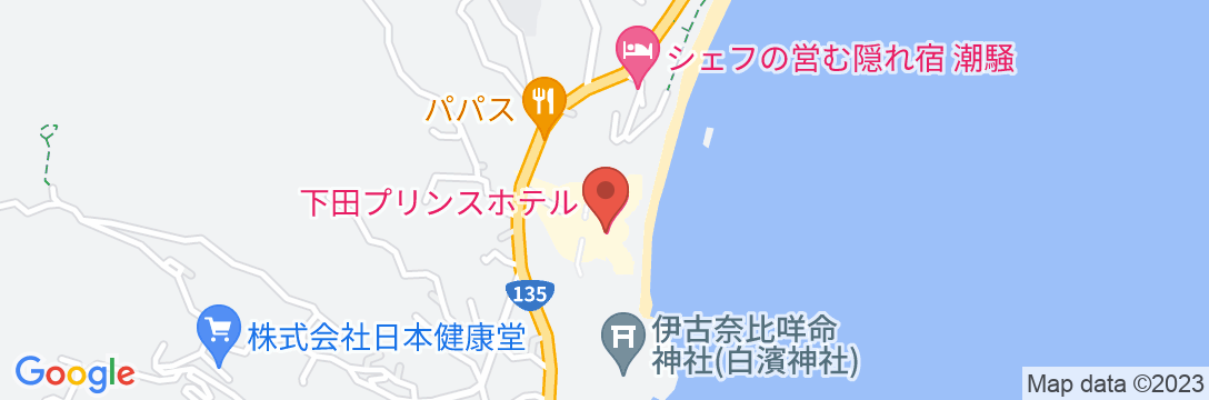下田温泉 下田プリンスホテルの地図
