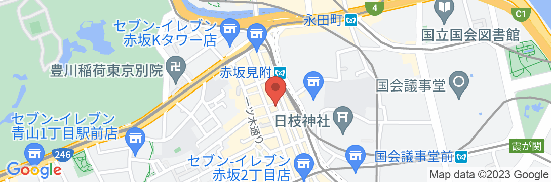 赤坂グランベルホテルの地図