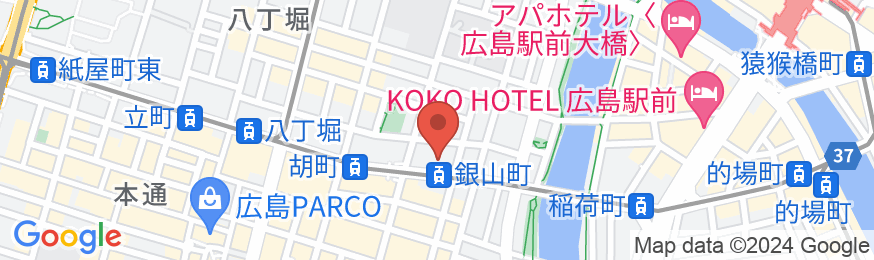 チサンホテル広島の地図