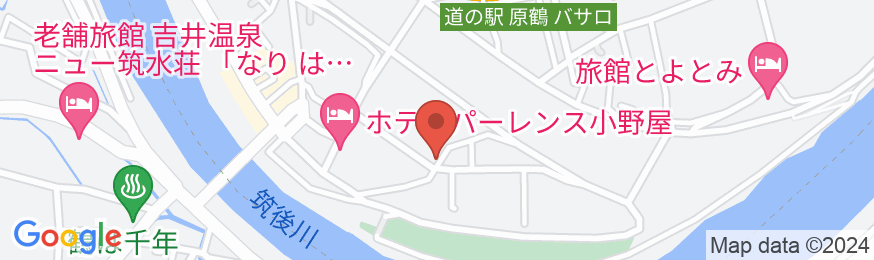 原鶴温泉 花と湯の宿 やぐるま荘の地図