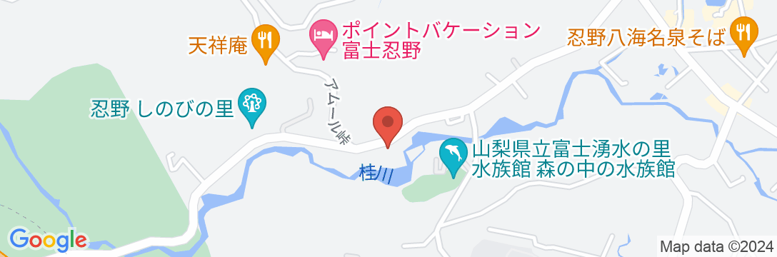 忍野温泉の地図
