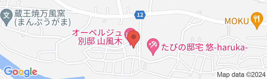 遠刈田温泉 別邸 山風木の地図