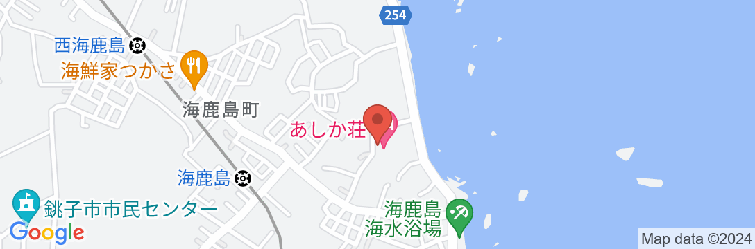 旅館 あしか荘の地図