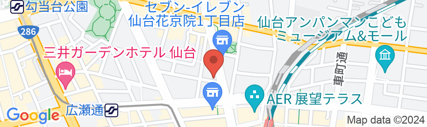 天然温泉 萩の湯 ドーミーイン仙台駅前(ドーミーイン・御宿野乃 ホテルズグループ)の地図