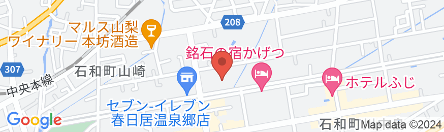 石和温泉 美と健康と癒しの宿 ホテル八田の地図