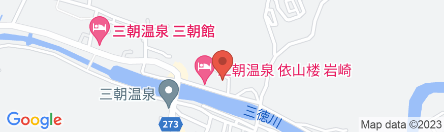 三朝温泉 依山楼 岩崎の地図