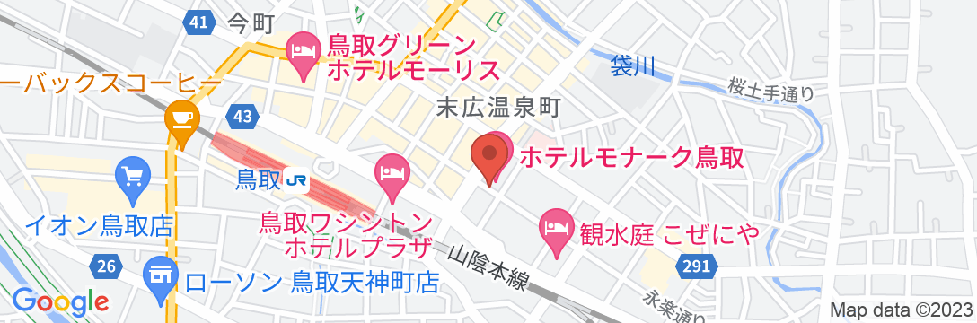 ホテルモナーク鳥取の地図