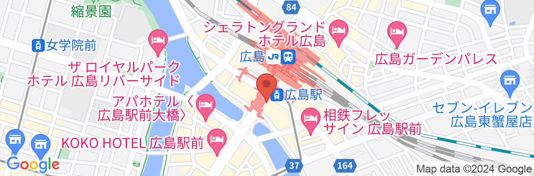 ホテル川島 広島駅直結の地図