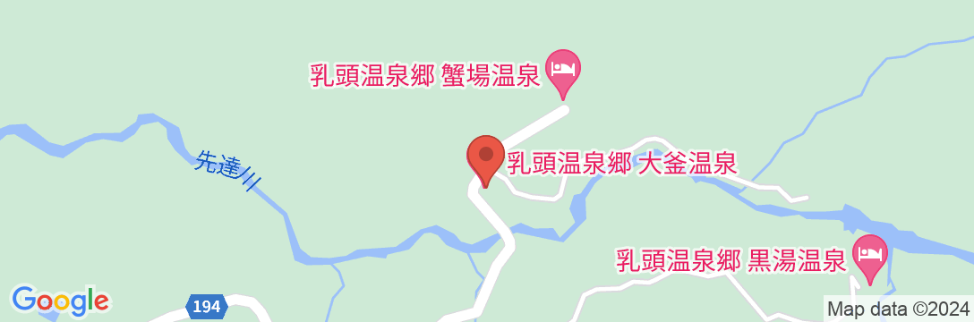 乳頭温泉郷 大釜温泉の地図