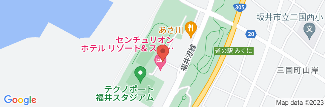 センチュリオンホテルリゾート&スパ テクノポート福井の地図
