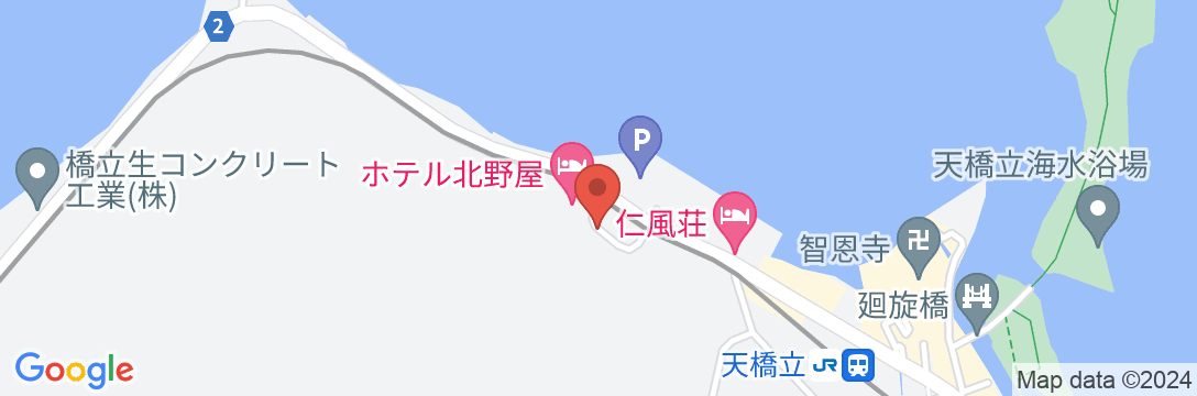 天橋立温泉 ホテル北野屋の地図