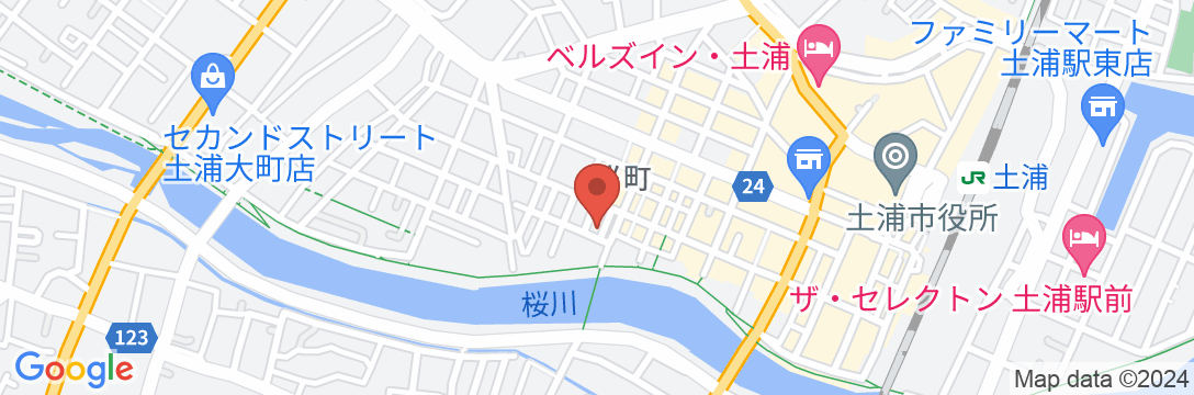 ビジネスホテル 若藤の地図